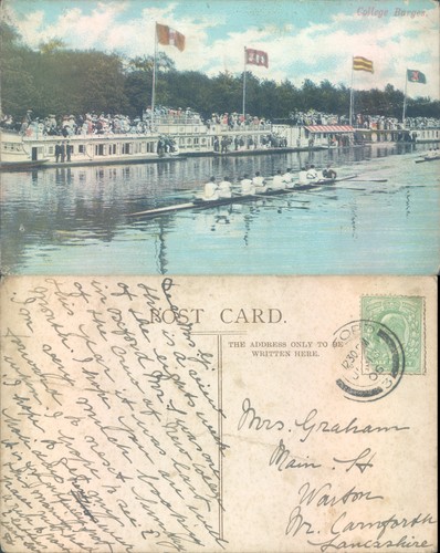 College barges oxford 1906 - oxford,