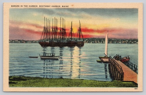 Boothbay harbor maine - boothbay, barges