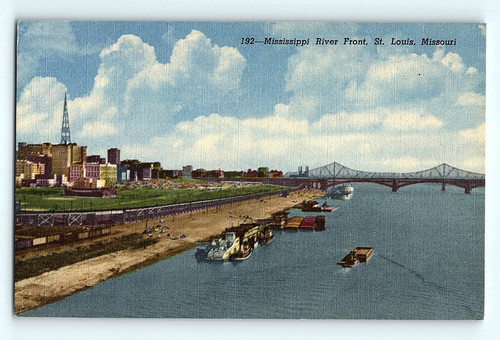 C1940s mississippi river front - c1940s,