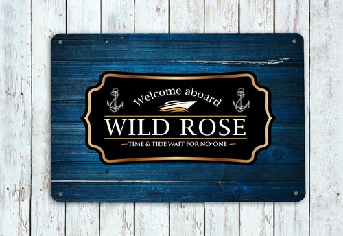 Personalised boat sign - personalised,