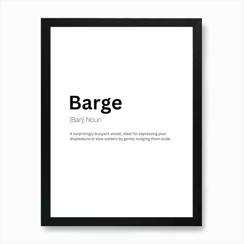 Barge definition meaning - barge, art