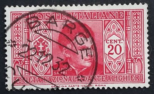1932 itay 20c red dante - itay,