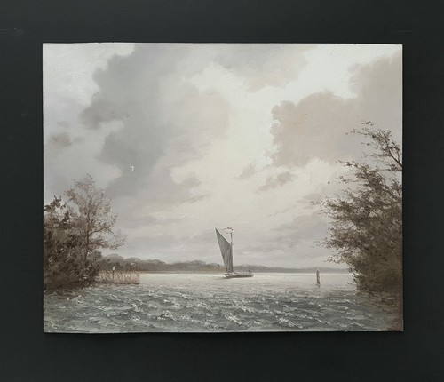 Norfolk broads oil painting - oil,