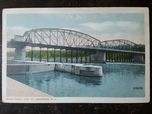 Barge canal lock 11 - barge, canal,
