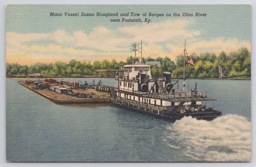 Towboat susan hougland - towboat, barges