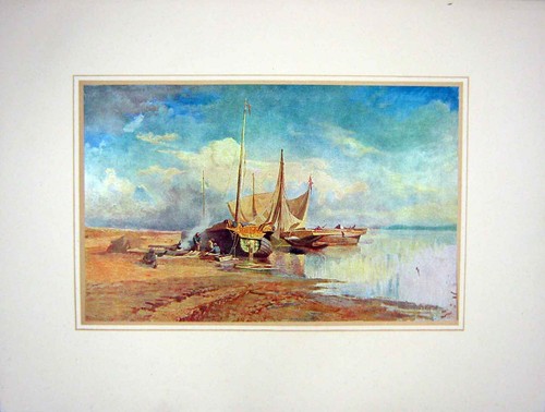 Barges volga canvas oil - canvas,