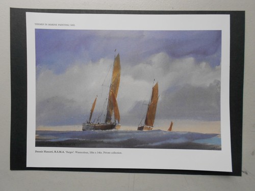 Marine art print barges - print, '