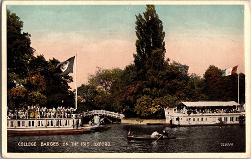 Oxford england college barges - england,,