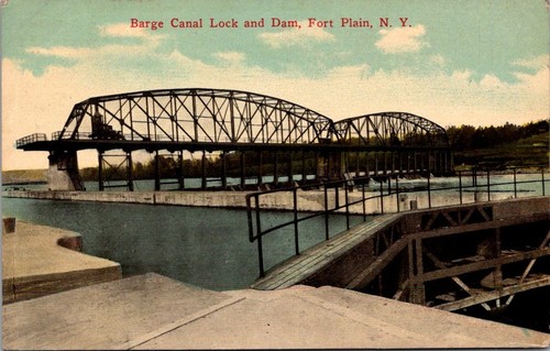 Barge canal lock and - barge, fort