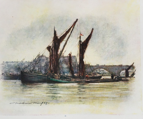 Hay barges the river - hay, thames
