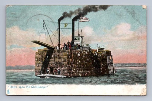 Cottage barge paddleboat down - barge,