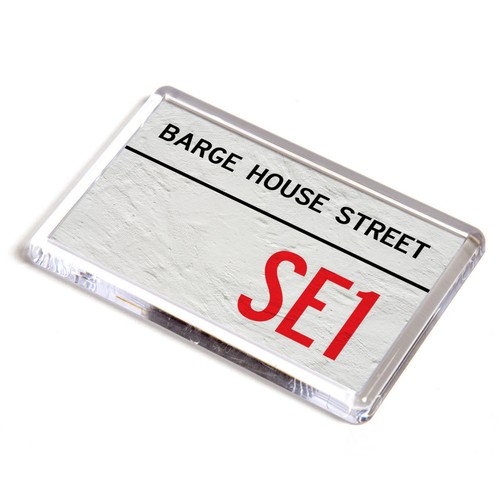 Fridge magnet barge house - -,