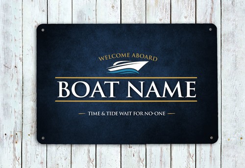 Personalised boat sign - -,